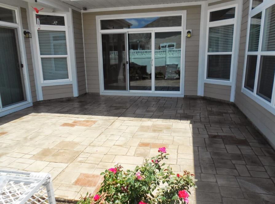 Outdoor allergen resistant concrete flooring