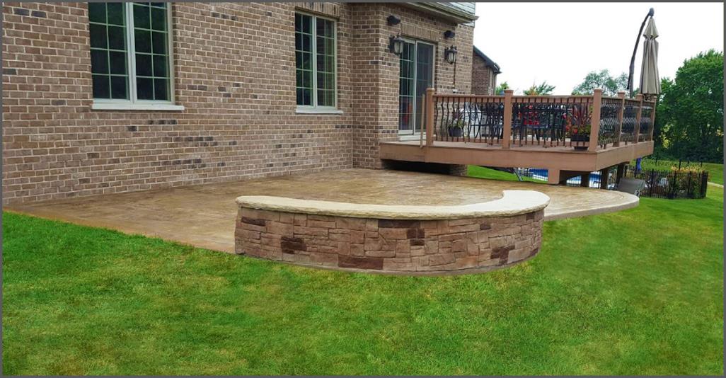 Backyard Patio and Seat Wall