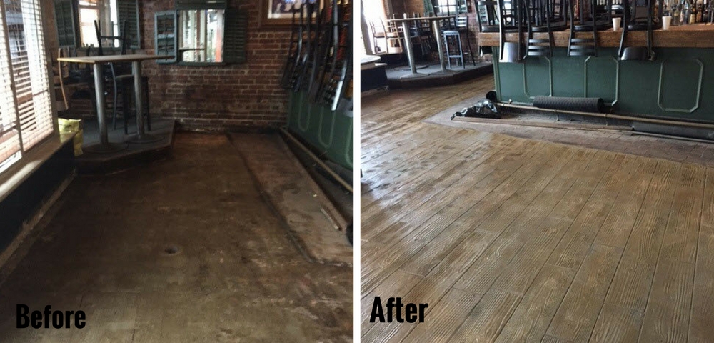 Before & After Wood Concrete Finish