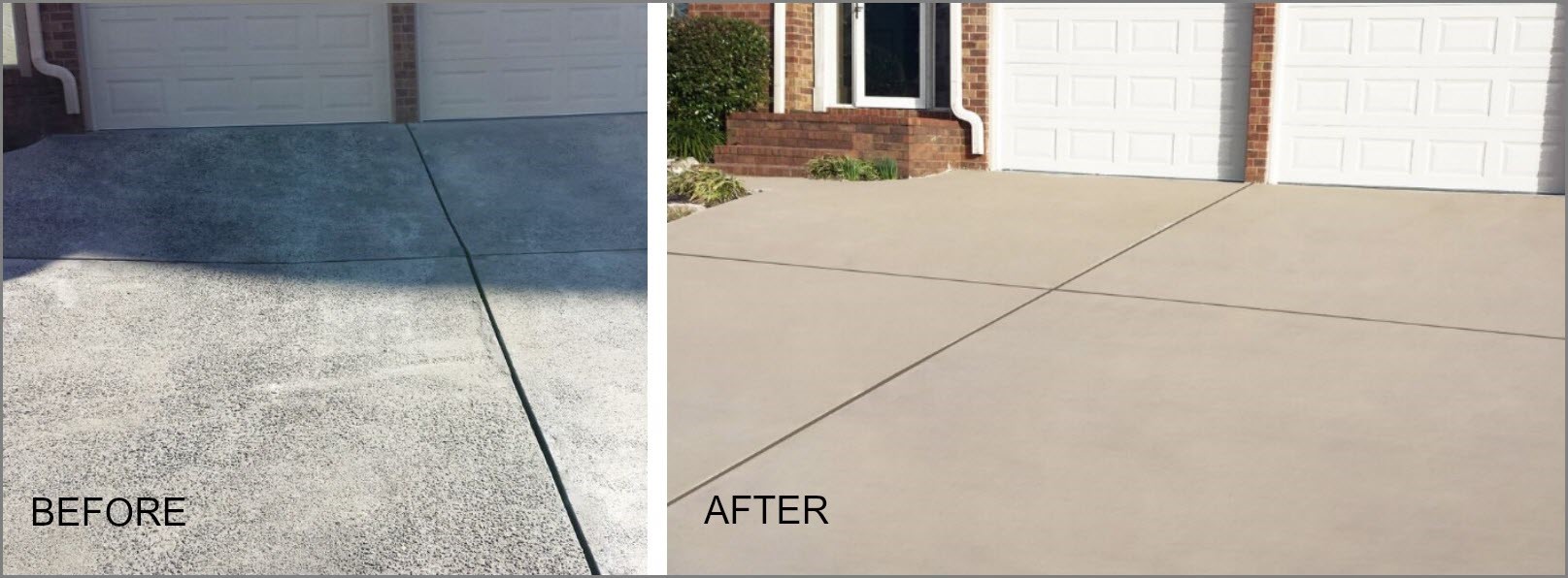 CC Driveway stamped before and after 