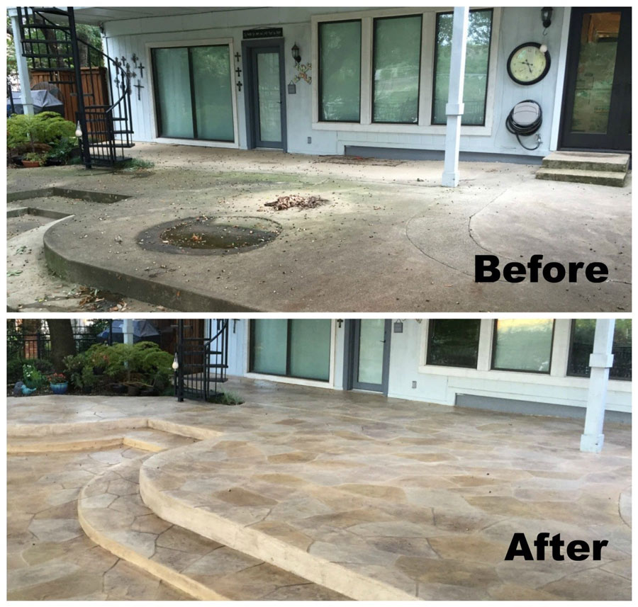 Concrete Resurfacing Before And After