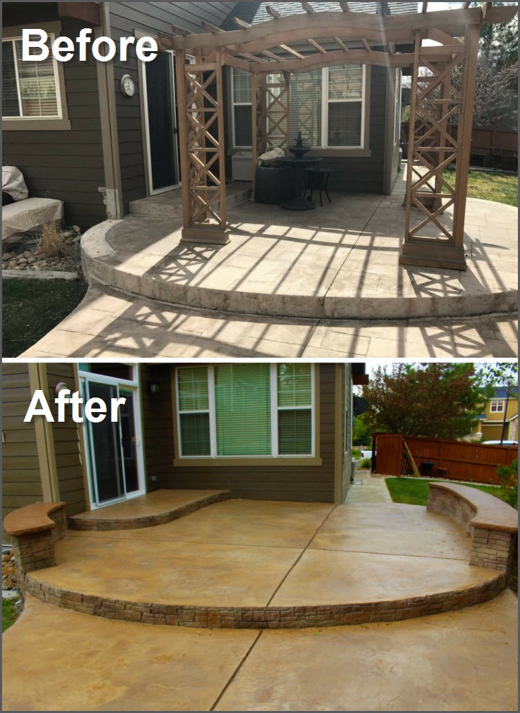 Wow-factor Before-and-after Decorative Concrete Transformations 