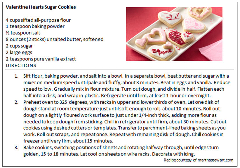 Valentines Day Sugar Cookies