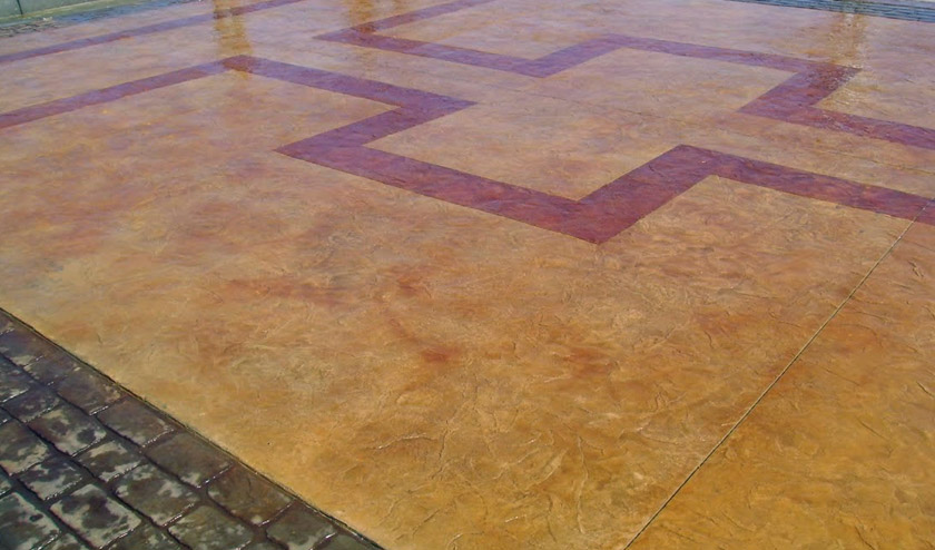 Decorative Concrete Stained Driveway