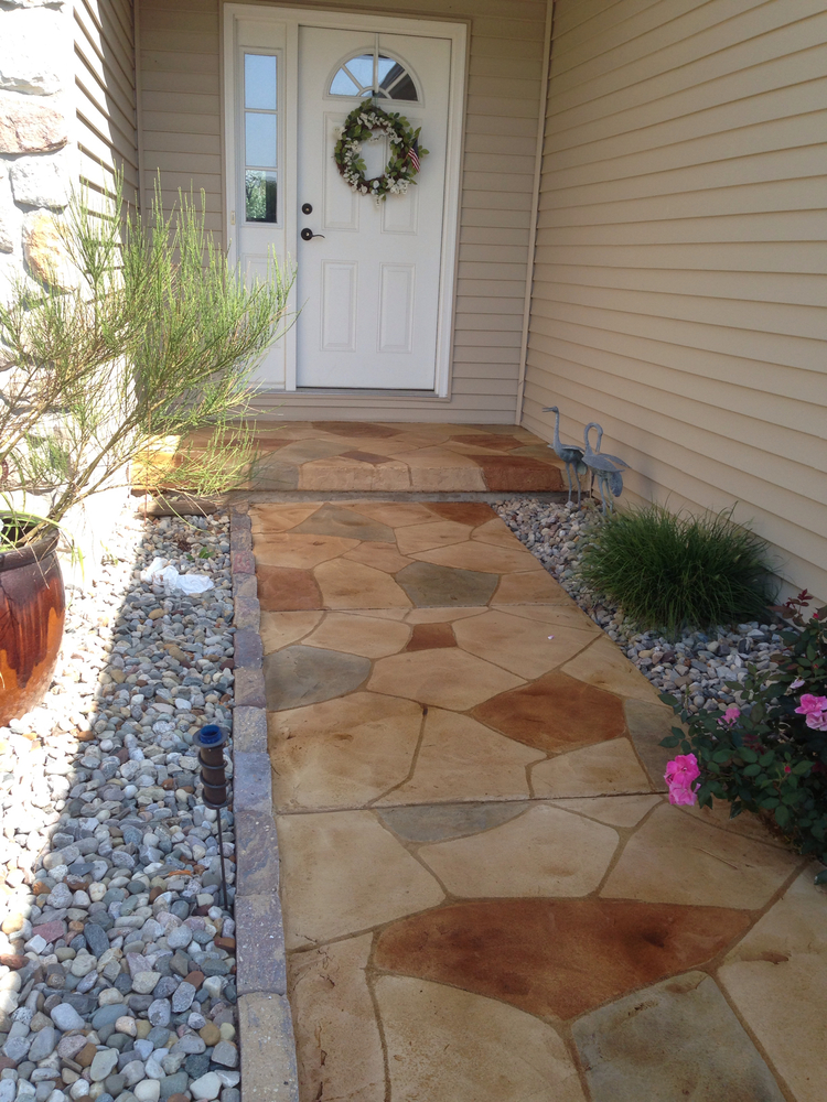 Designing a Unique Walkway with Stained Concrete | Concrete Craft