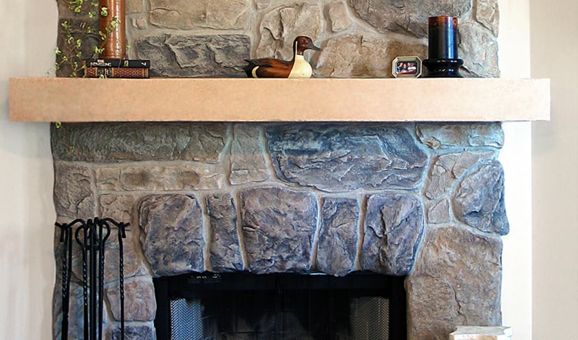 Castle Rock Concrete Fireplace