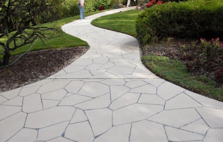 Flagstone Stamped Pathway Flagstone Stamped Pathway