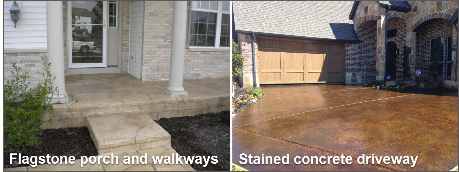 flagstone-porch-walkway-stained-driveway flagstone-porch-walkway-stained-driveway