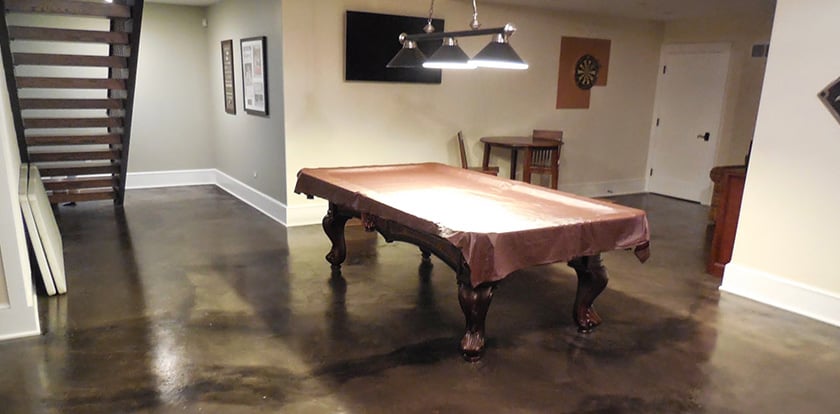 Gray & Black Stained Flooring