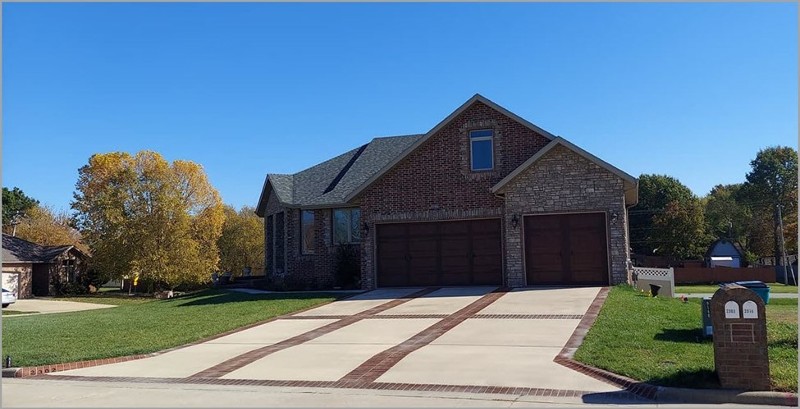 Stamped concrete borders are an easy way to create a unique appearance for your home