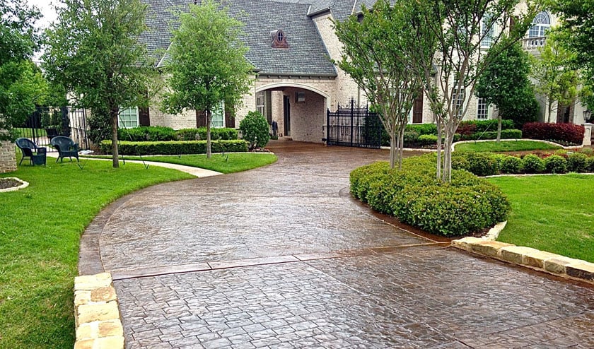 Natural Stone Looking Concrete Driveway Natural Stone Looking Concrete Driveway