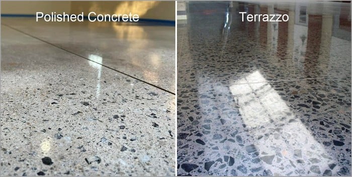 Differences of polished concrete and terrazzo decorative