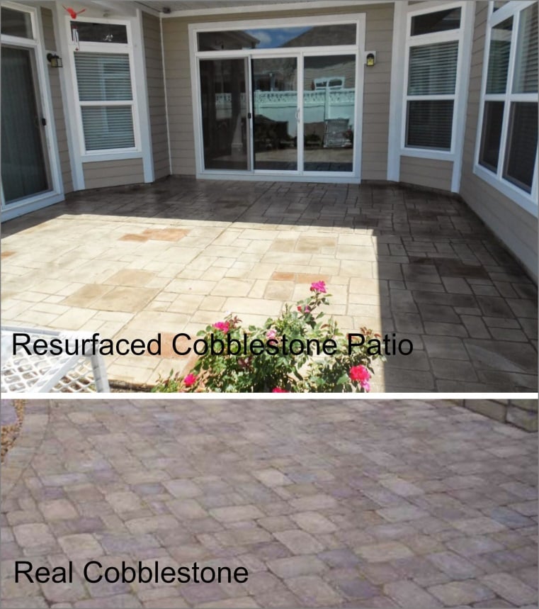 Resurfaced Cobblestone Patio