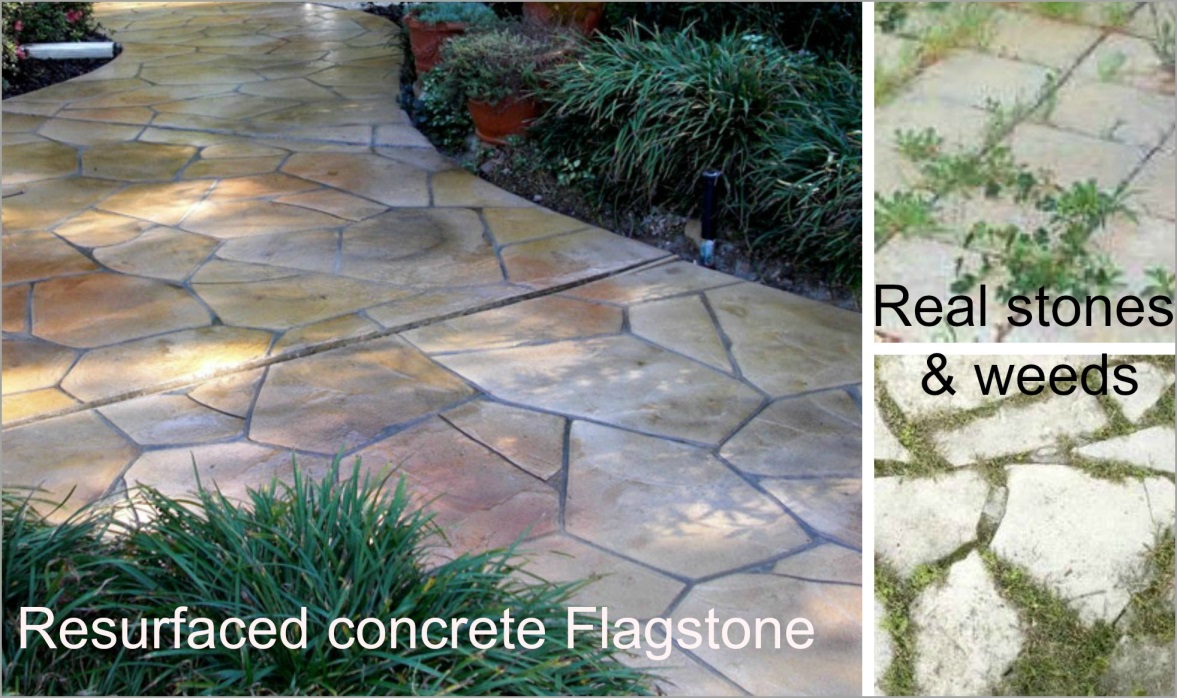 Resurfaced Concrete Flagstone Resurfaced Concrete Flagstone