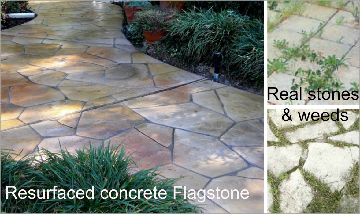 Resurfaced Concrete Flagstone