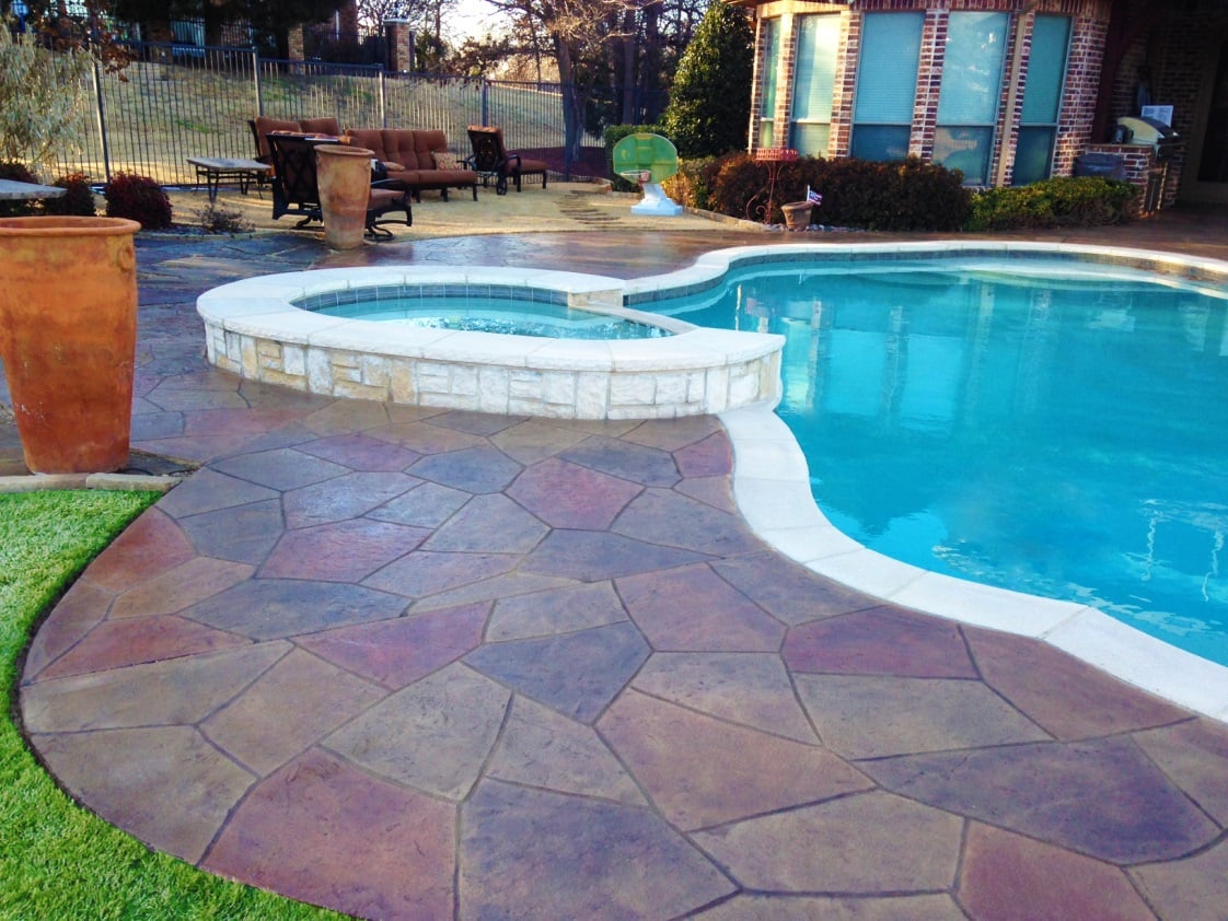 Resurfaced Concrete Pool Deck