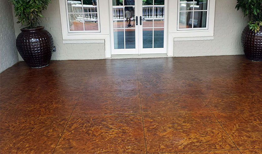 Versatile stained concrete