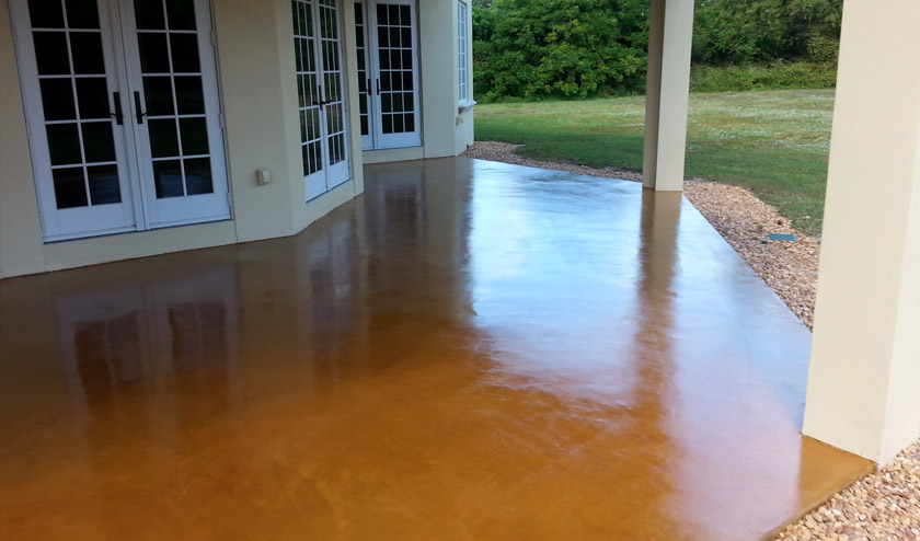 Light Brown Stained Patio