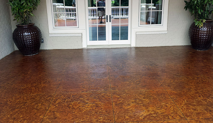 Stained Patio Floor