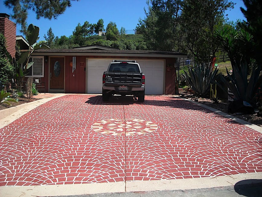 Stamped Brick Driveway