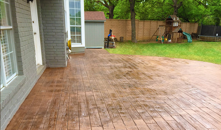 Stamped Wood Patio Stamped Wood Patio