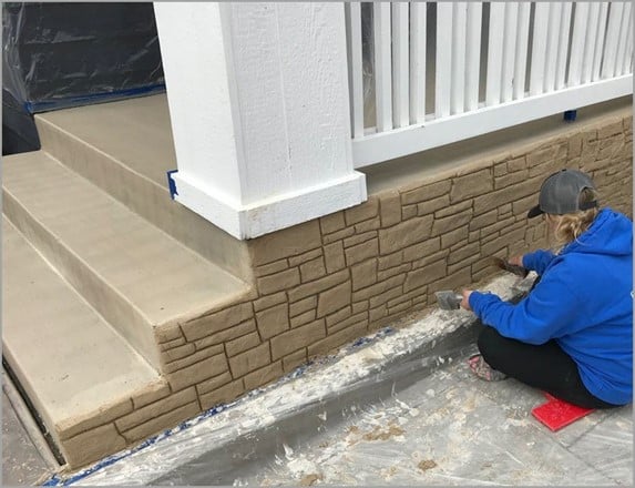 vertical-concrete-overlay-over-brick-wall vertical-concrete-overlay-over-brick-wall