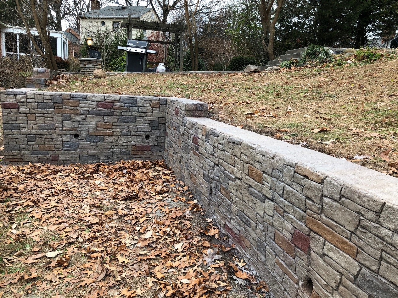 Vertical Concrete Stone Wall