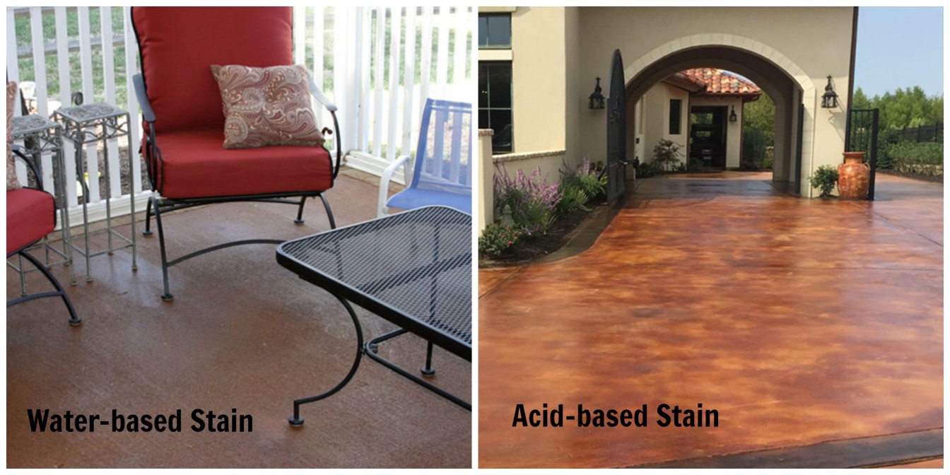 Water Based Stain vs Acid Based Stain