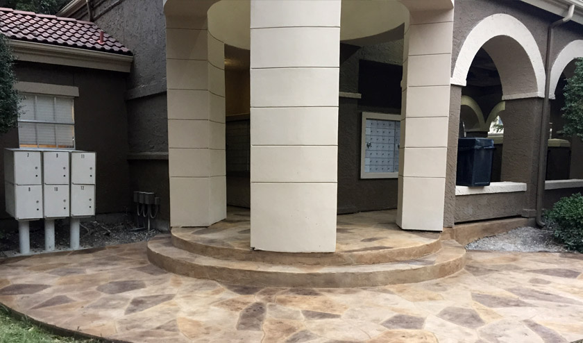 Exterior commercial concrete flooring for side walks