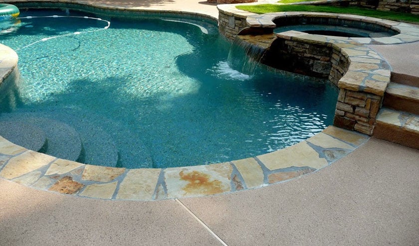 Decorative concrete overlays with cohesive look