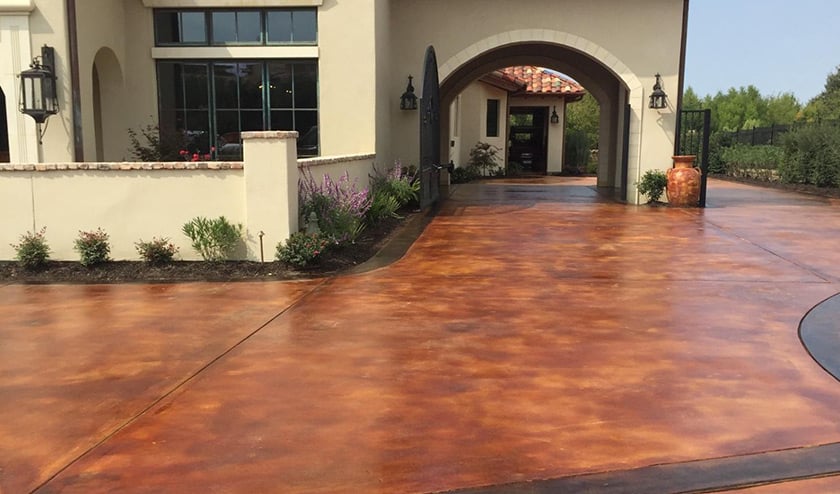 acide-stained-driveway