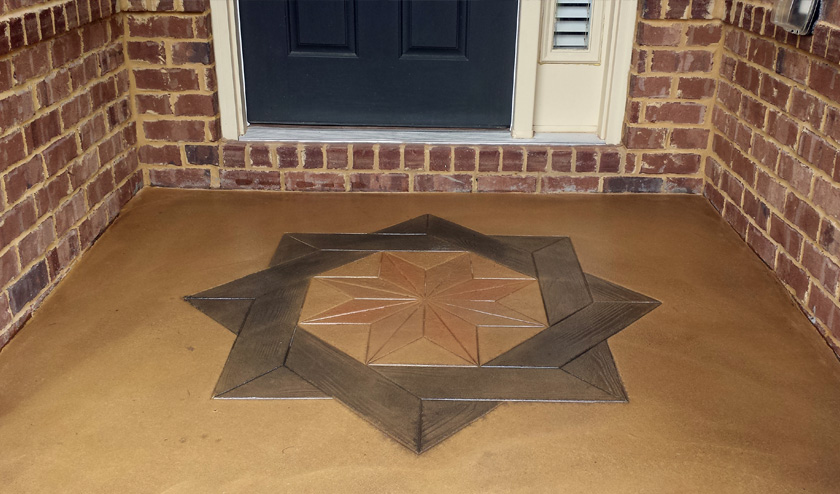 Stamped-Walkway-Brown-with-Brick